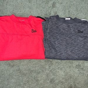Two red and blue Victoria’s Secret / Pink sweaters